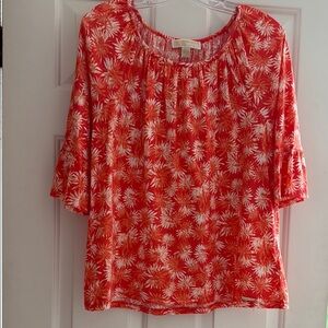 MICHAEL Michael Kors Orange Red Bell Sleeve Blouse